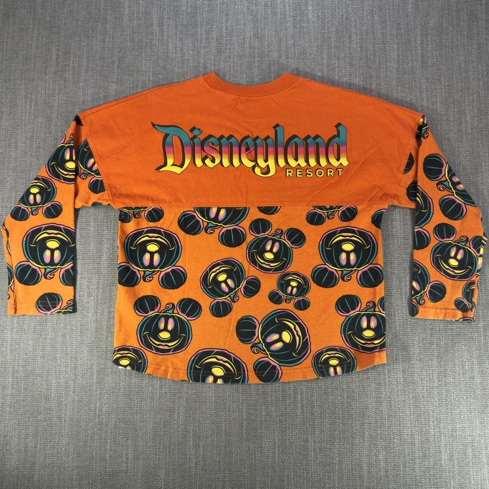 Disney Shirt Youth XL Orange Disneyland Resort Spirit Jersey Halloween Mickey